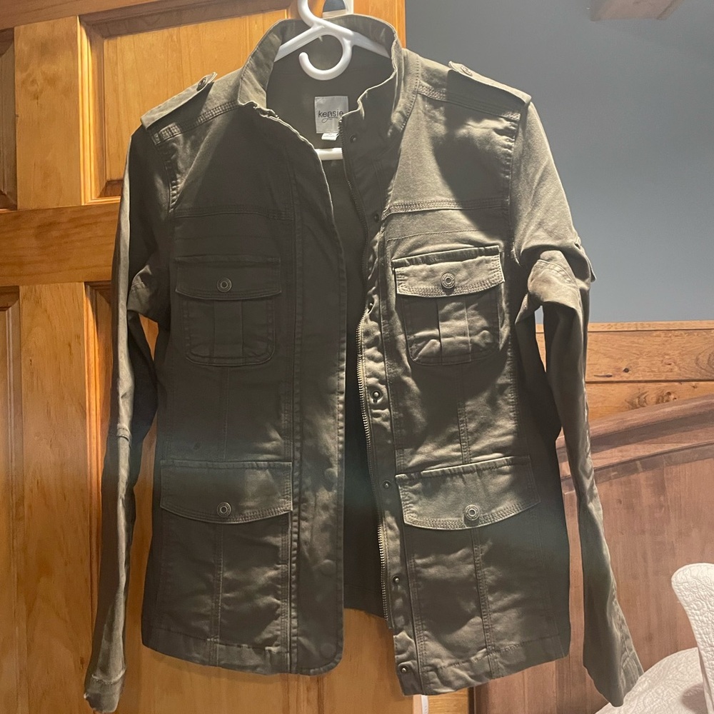 kenzie Olive Green Utility Jacket